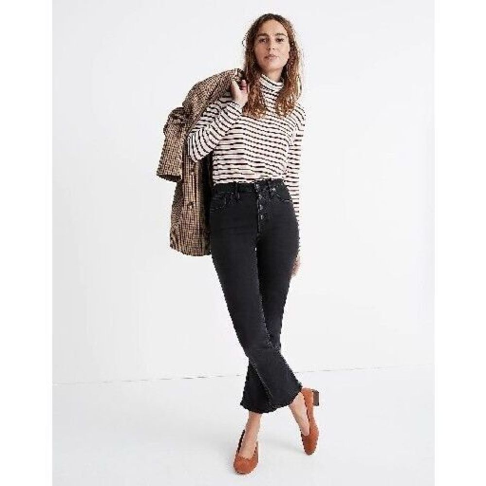 Madewell Cali Demi Boot Jeans in Bellspring Wash Button Front Edition Women's 25